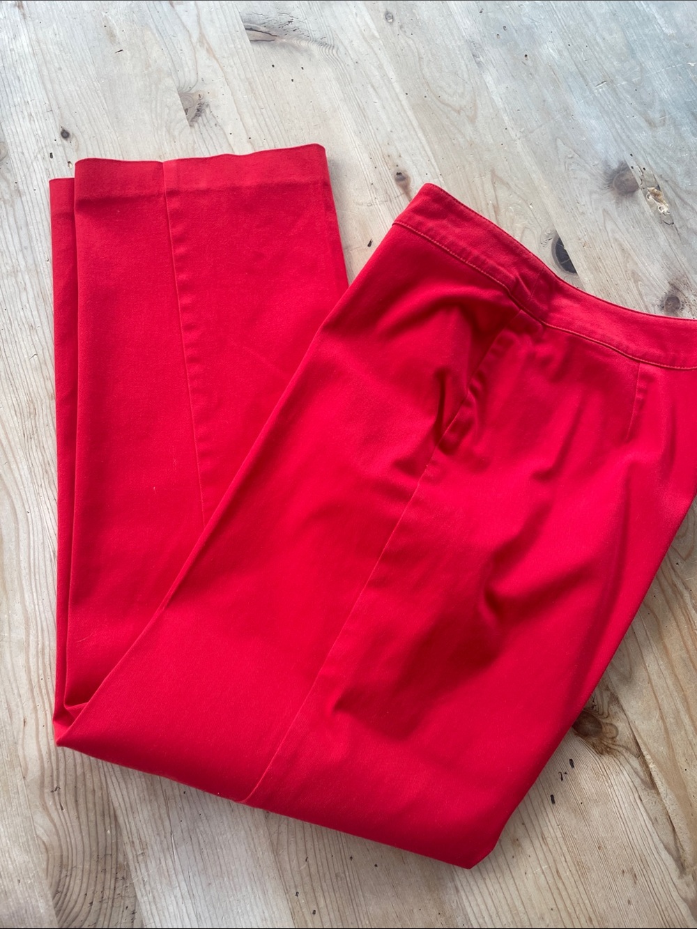 Northern Isles Red Straight Leg Pants Size 8 Preppy Coastal Country Club Chic 8 - Picture 6 of 6